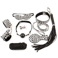 leopard bondage kit 8 pcs